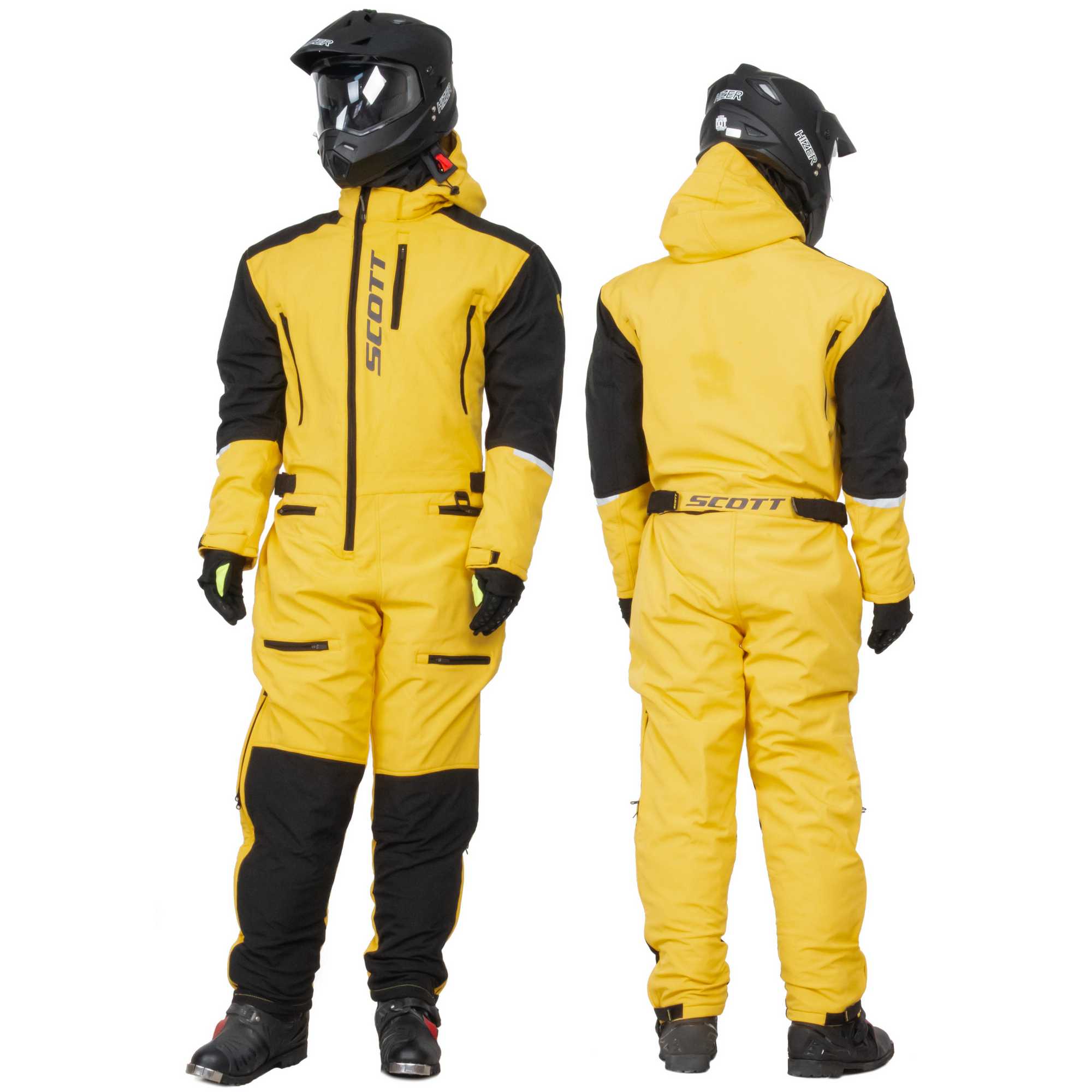Комбинезон для снегохода SCOTT DS Shell Dryo One Piece (-5 C) №2 yellow-black (текстиль) (XXL)