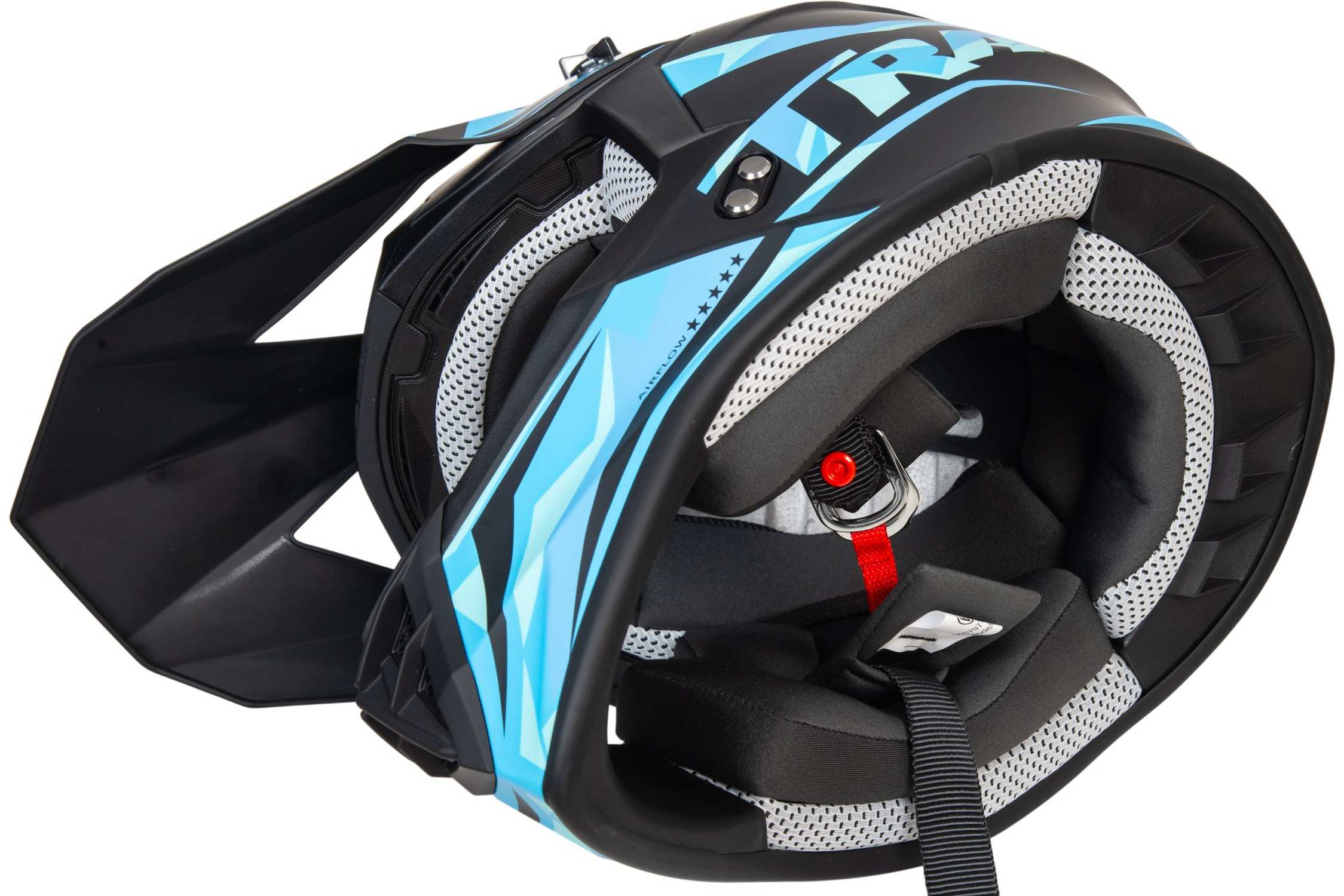 Шлем мото кроссовый GTX 633 №4 (M) BLACK/BLUE - купить в интернет
