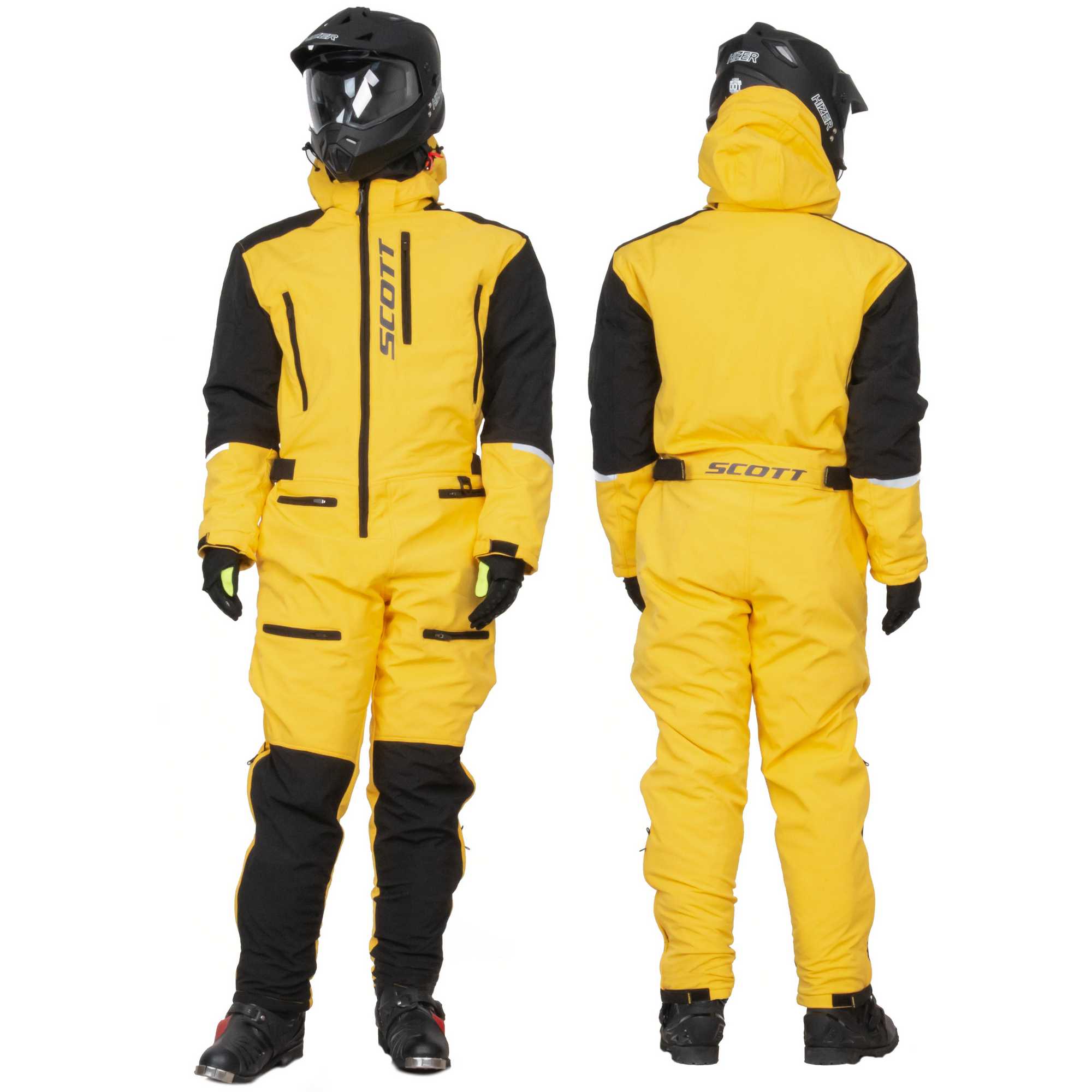 Комбинезон для снегохода SCOTT DS Shell Dryo One Piece №1 yellow-black (текстиль) (XL)