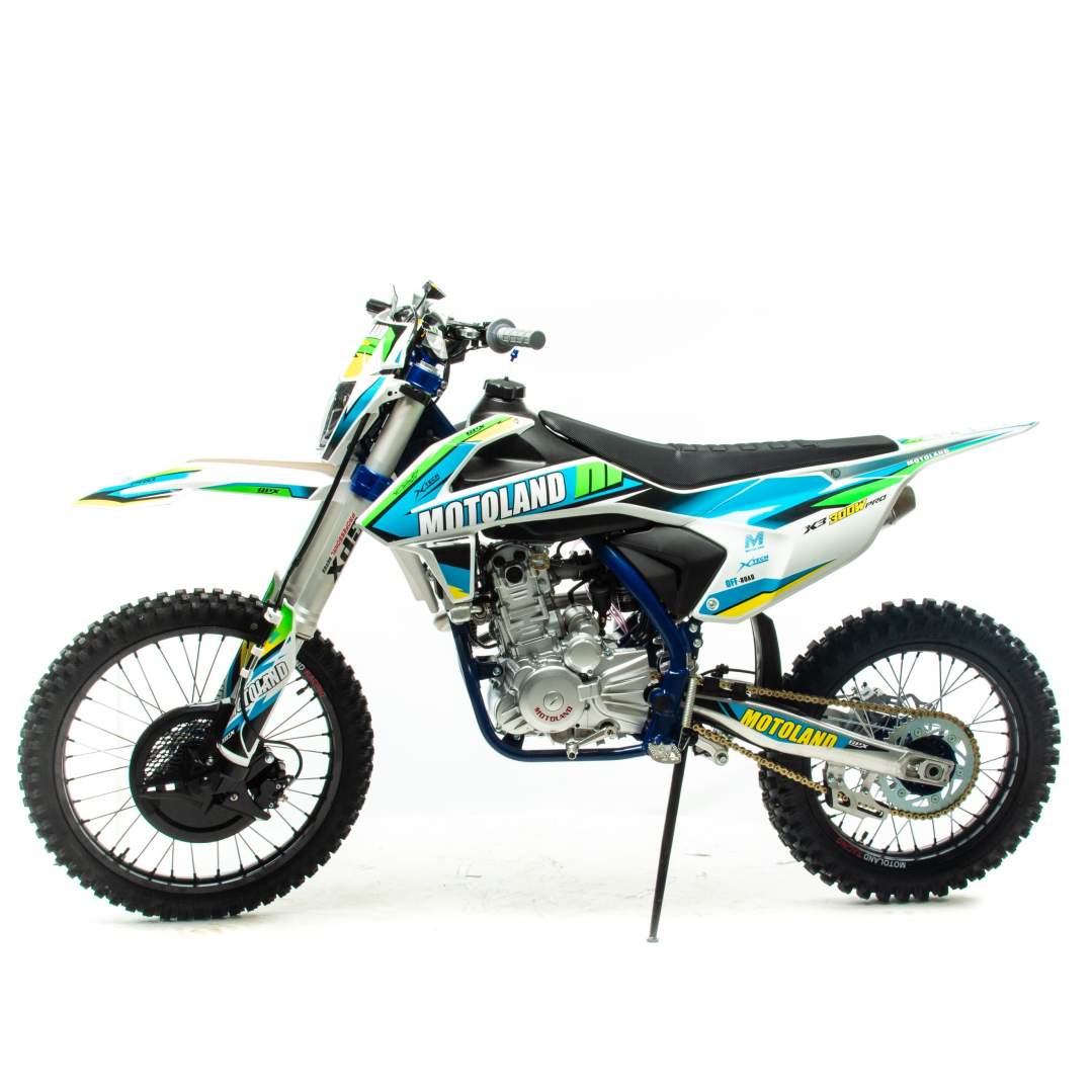 Мотоцикл Кросс Motoland X3 300W PRO (174MN-3) зеленый