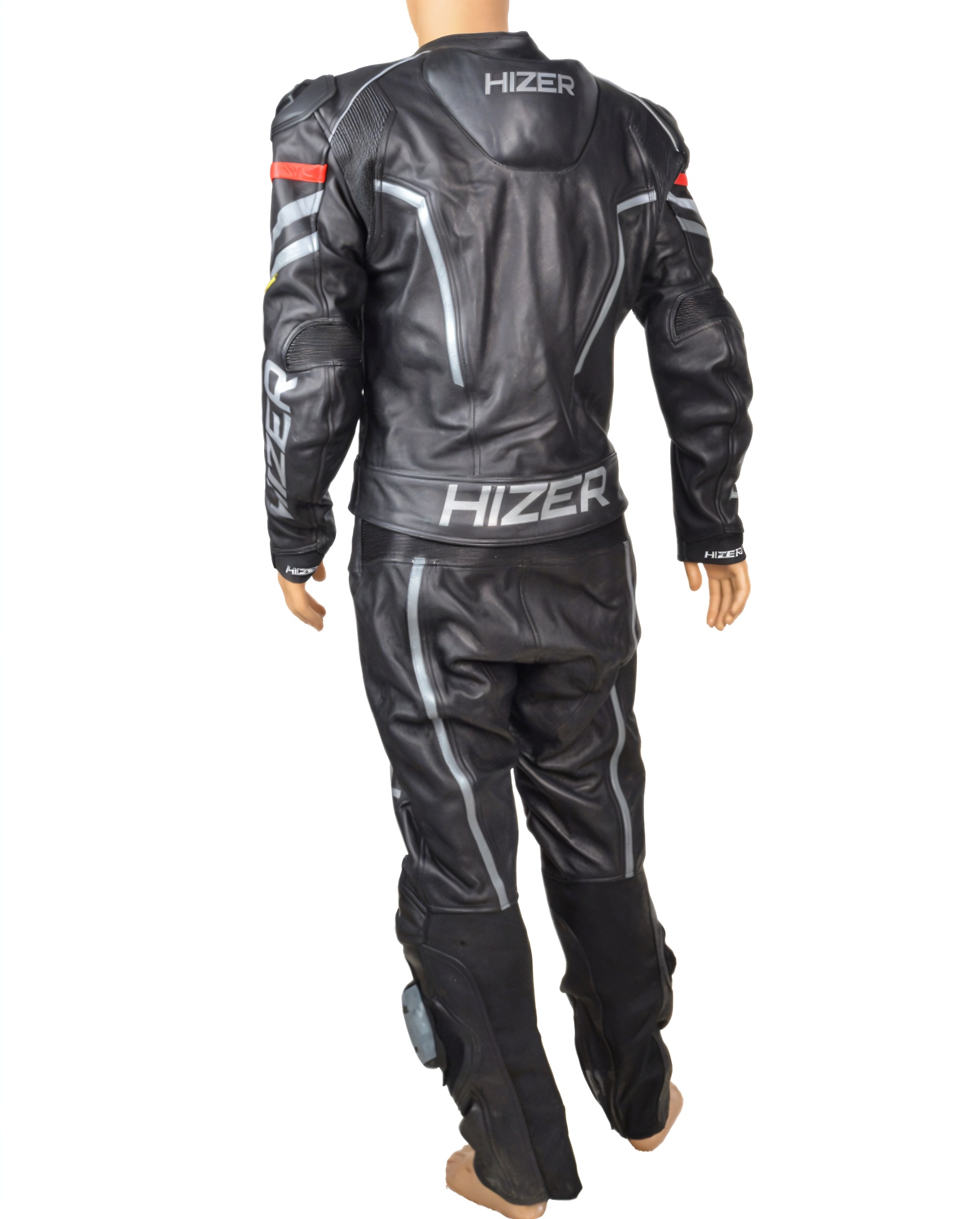 Комбинезон мотоциклетный (кожа) HIZER CE-1070 Gray (M)