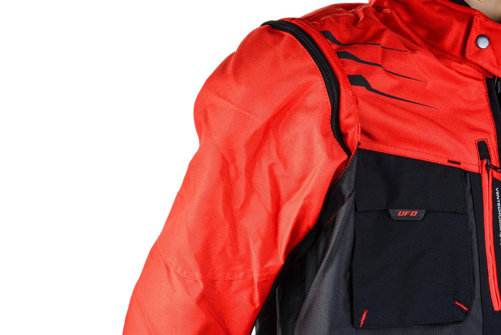 Куртка мото UFO №8 red (текстиль) (L)