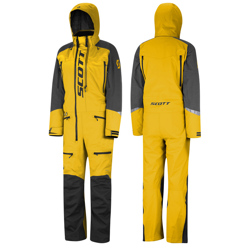 Комбинезон для снегохода SCOTT DS Shell Dryo One Piece (-5 C) №2 yellow-black (текстиль) (XXL)