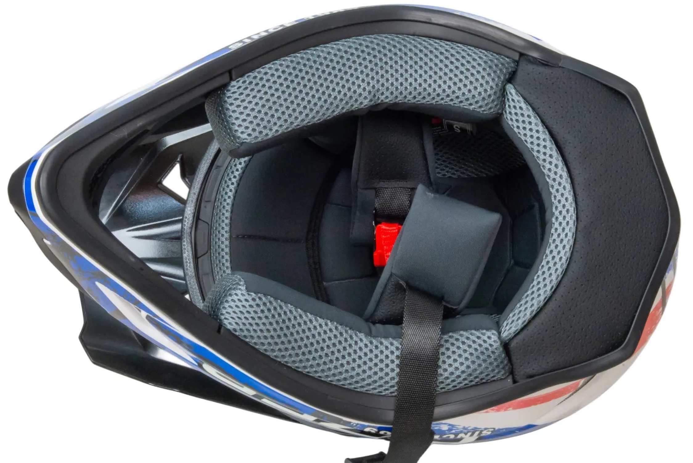 Шлем мото кроссовый HIZER J6805 №1 (XL) black/white/blue