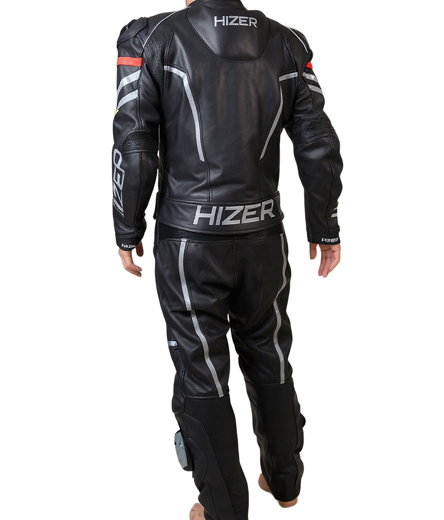 Комбинезон мотоциклетный (кожа) HIZER CE-1070 Gray (M)