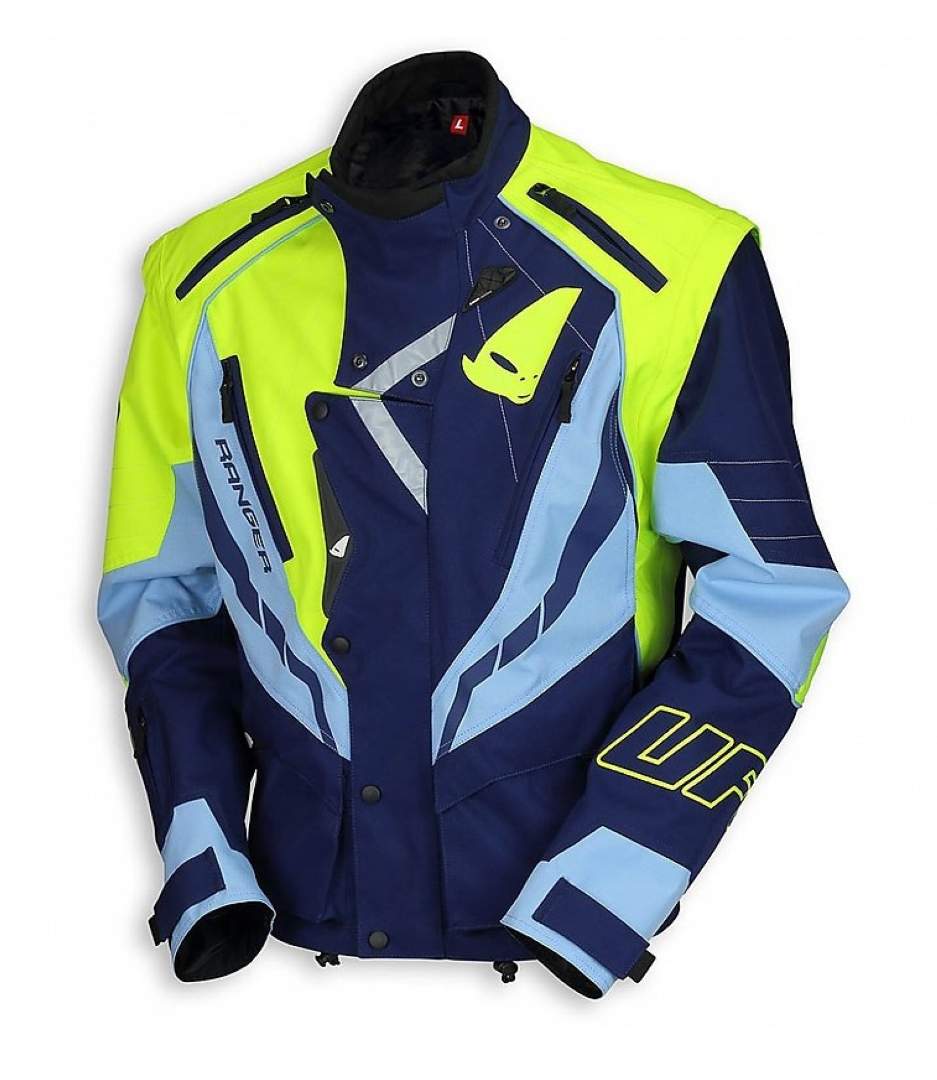 Куртка мото UFO №9 lemon-green (текстиль) (M)