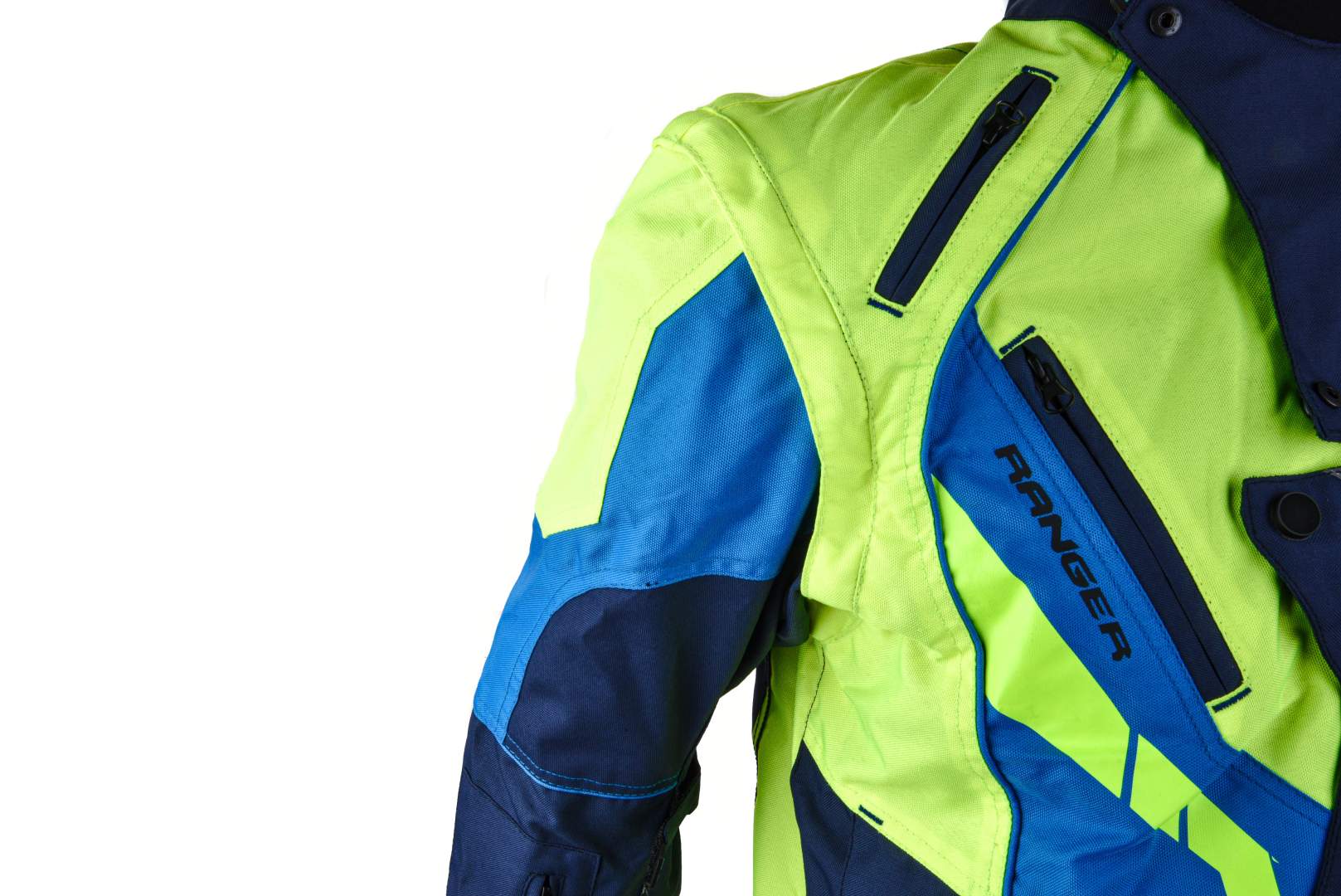 Куртка мото UFO №9 lemon-green (текстиль) (L)