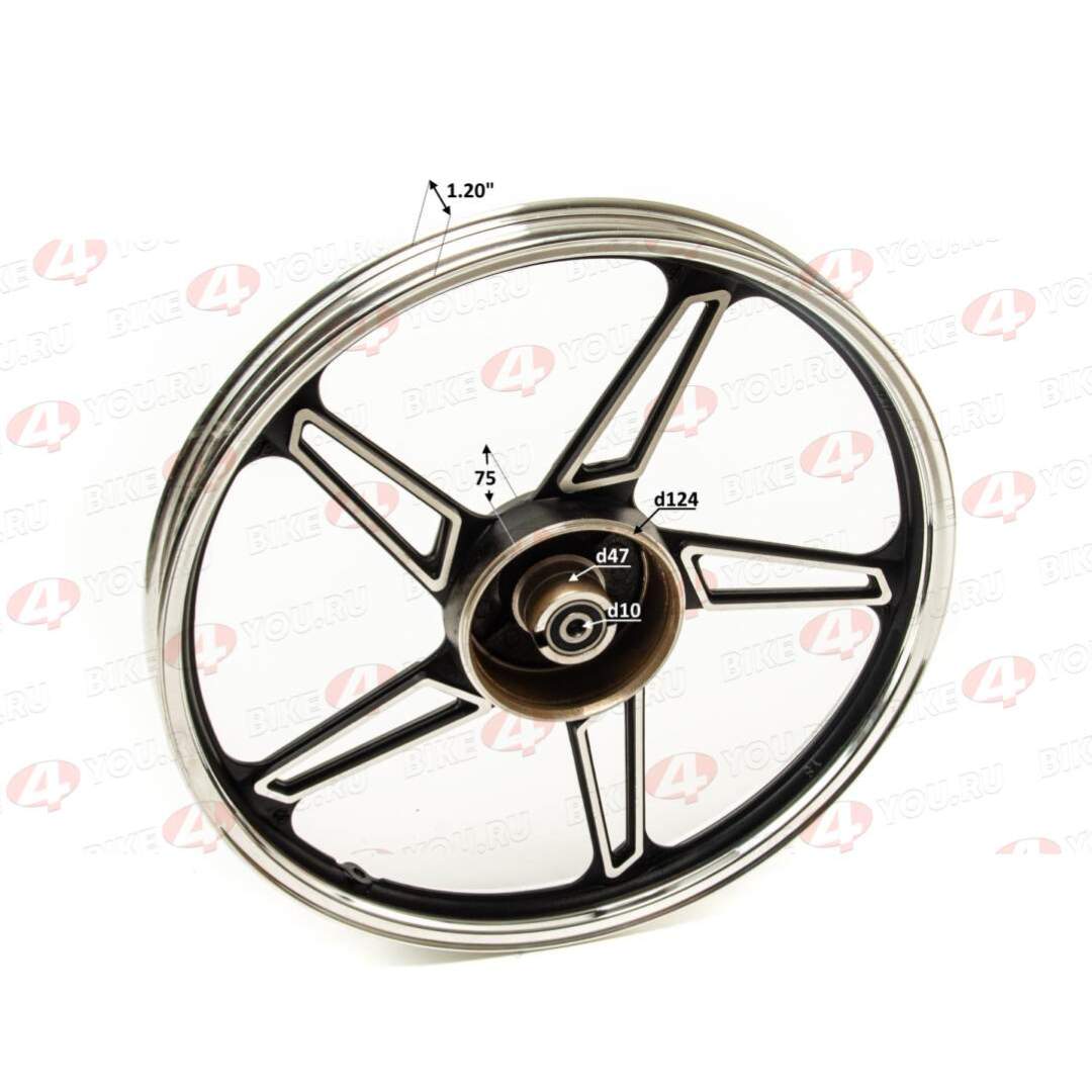 Обод передний 17" литой в сборе Альфа/Дельта LUX 