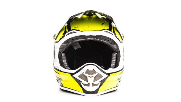 Шлем мото кроссовый HIZER B6195 #2 (S) black/yellow