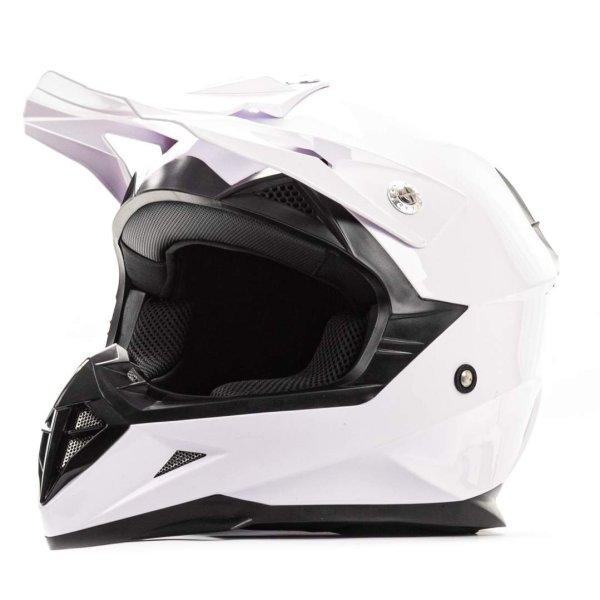 Шлем мото кроссовый HIZER 615 #4 (M)  white