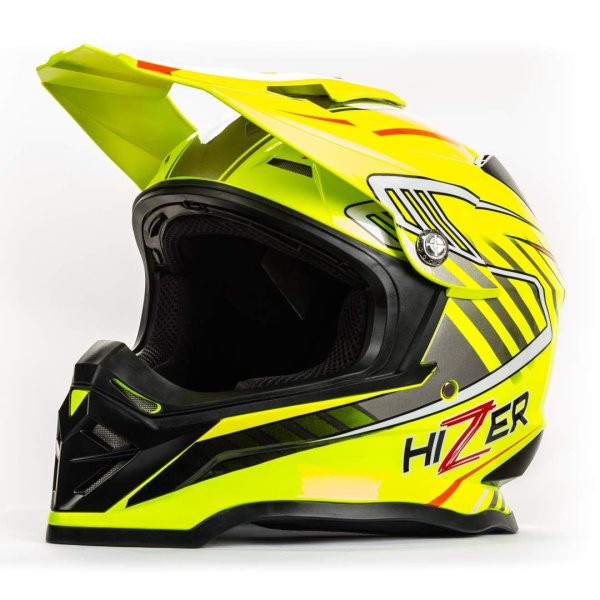 Шлем мото кроссовый HIZER B6197 #2 (M) yellow