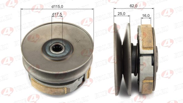 Барабан сцепления в сборе 1E40QMB (Stels QJ50)