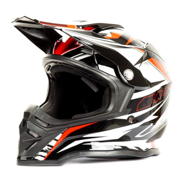 Шлем мото кроссовый HIZER B6197 #3 (S) black/red/white