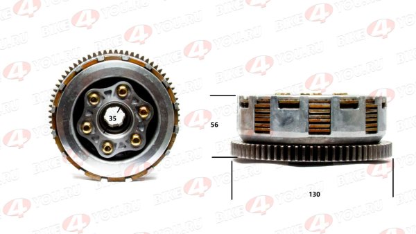 Барабан сцепления в сборе 165FMM (CB250D-G) 169FMM (CB250) 167FMM (CG250) 172FMM-3A (CB250-F)