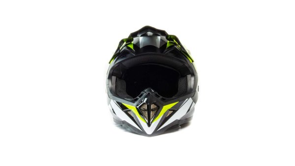 Шлем мото кроссовый HIZER 915 #7 (XL) neon/yellow/white