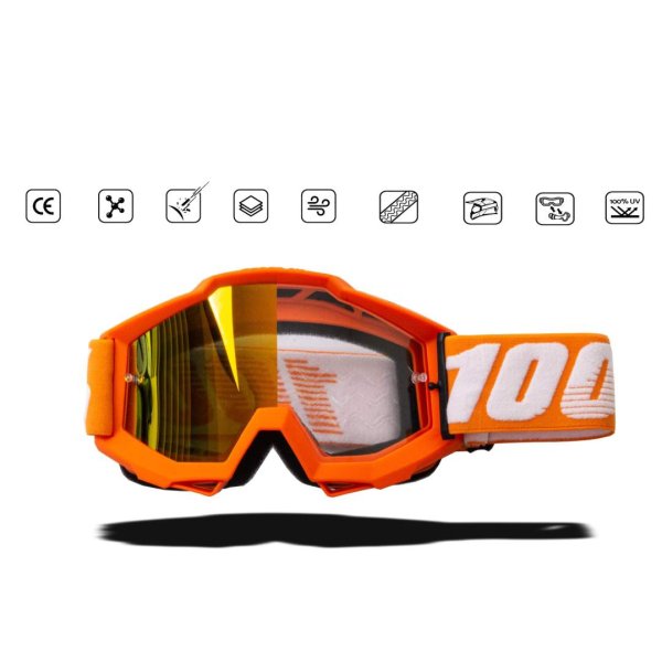 Очки мотокросс 100% #07 orange frame