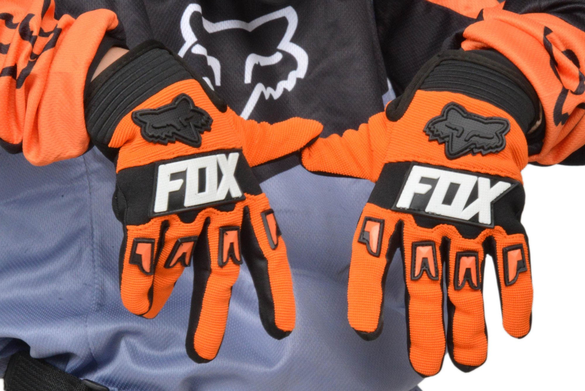 Перчатки мото (детские) FOX №4 Orange/Black (15 см/6-7 лет) мотокросс