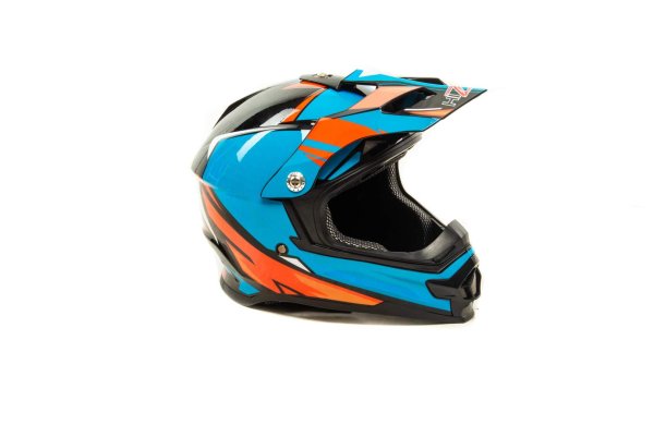 Шлем мото кроссовый HIZER B6196 #4 (M) blue/red