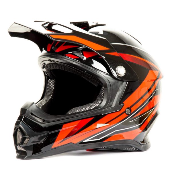 Шлем мото кроссовый HIZER B6196 #3 (XL) black/red