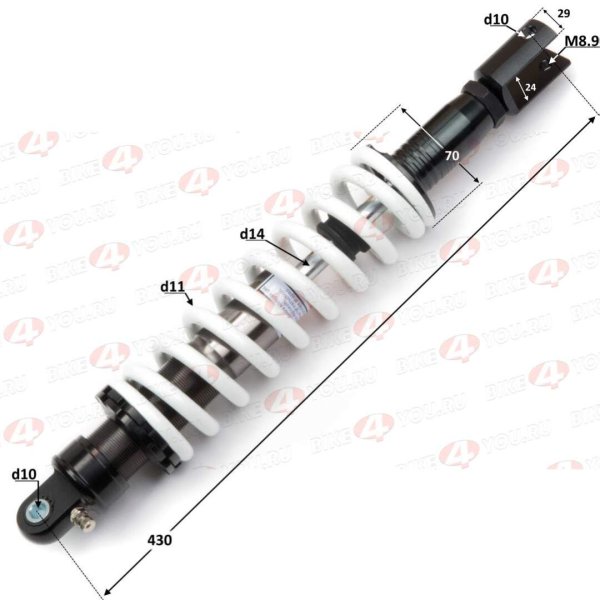 Амортизатор L=430 центральный #1 TTR250a