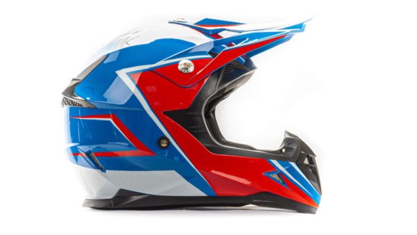 Шлем мото кроссовый HIZER 615 #5 (L)  blue