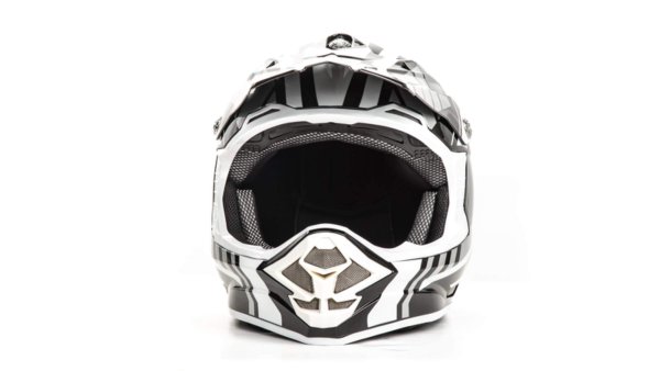 Шлем мото кроссовый HIZER B6195 #1 (S) black/white