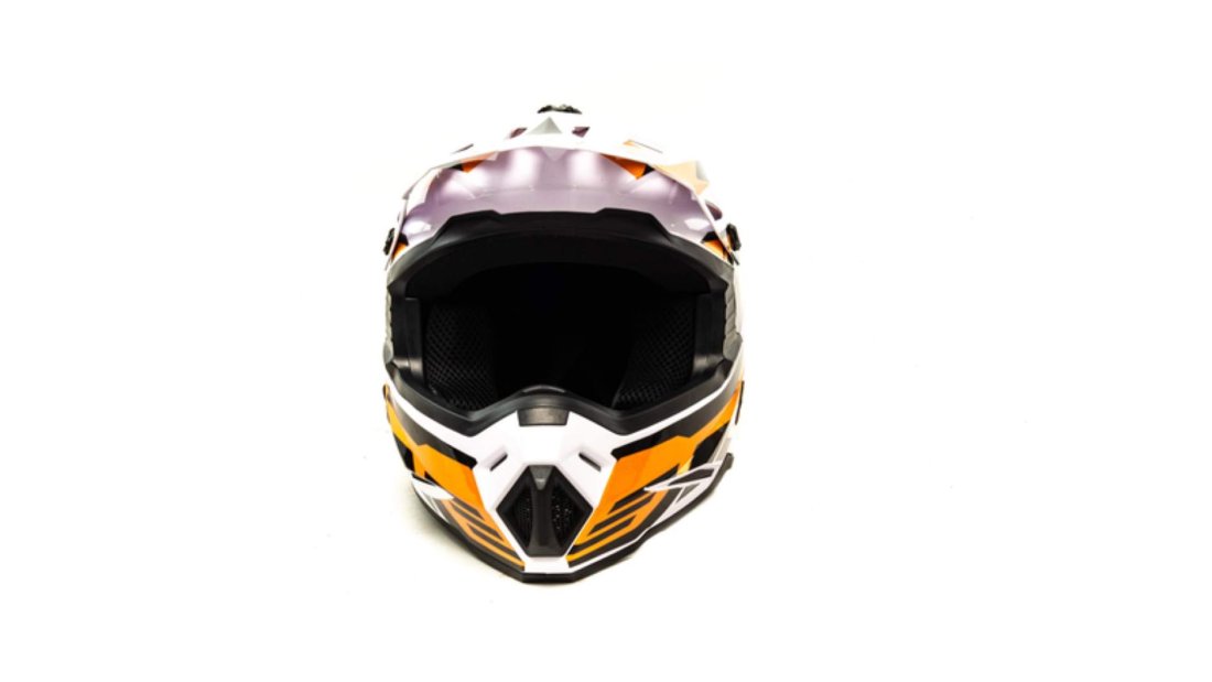 Шлем мото кроссовый HIZER J6801 #7 (M) neon yellow
