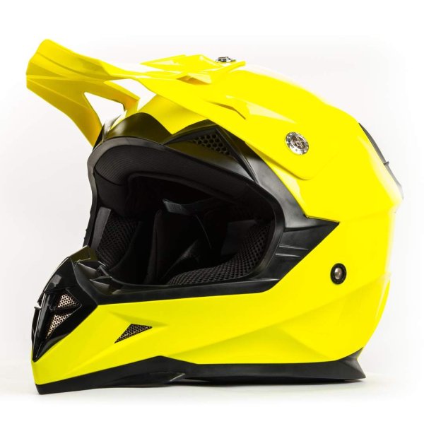 Шлем мото кроссовый HIZER 615 #3 (L)  lemon green