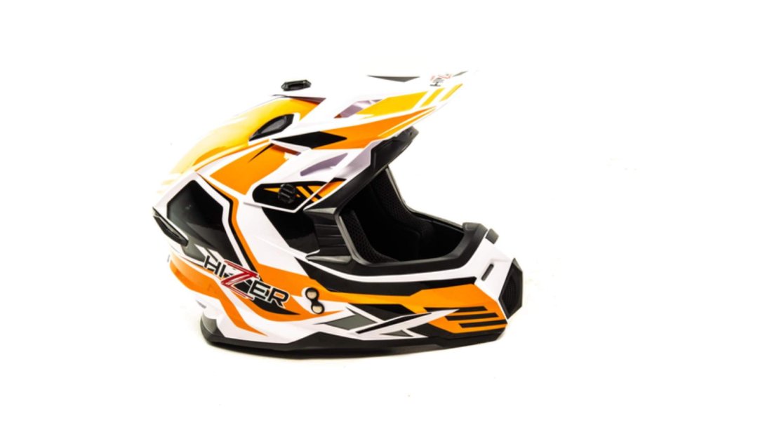 Шлем мото кроссовый HIZER J6801 #7 (XL)  neon yellow 
