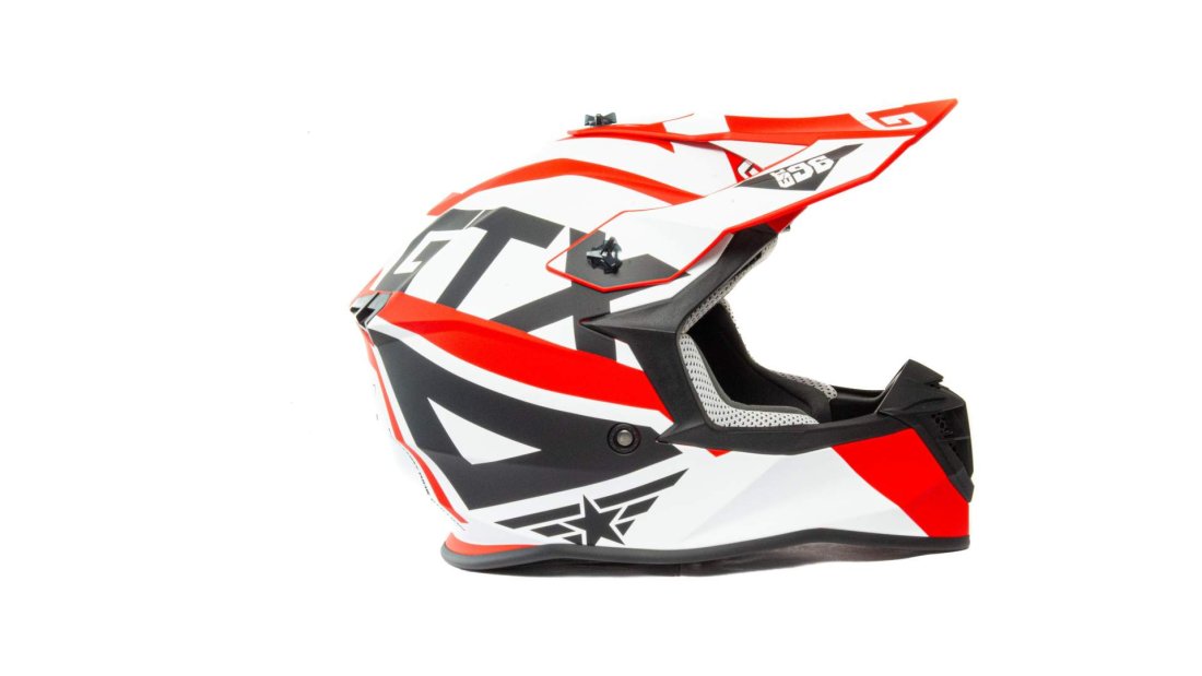 Шлем мото кроссовый GTX 633 #10 (L)  Red