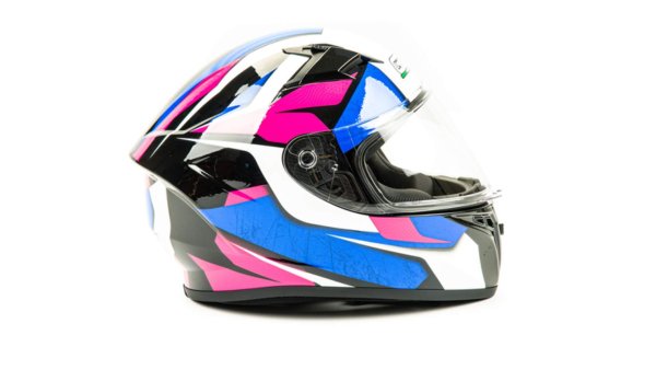 Шлем мото интеграл GTX 578 #3 (L) BLACK/PINK BLUE WHITE