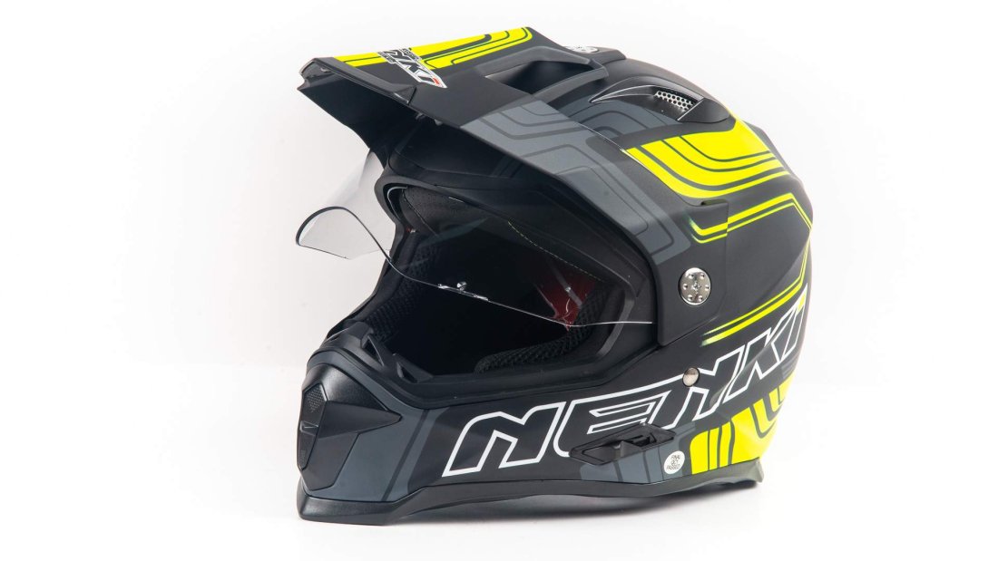 Шлем мото NENKI 313 (M) #1 matt/black/yellow