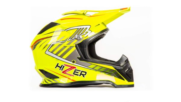 Шлем мото кроссовый HIZER B6197 #2 (L) yellow